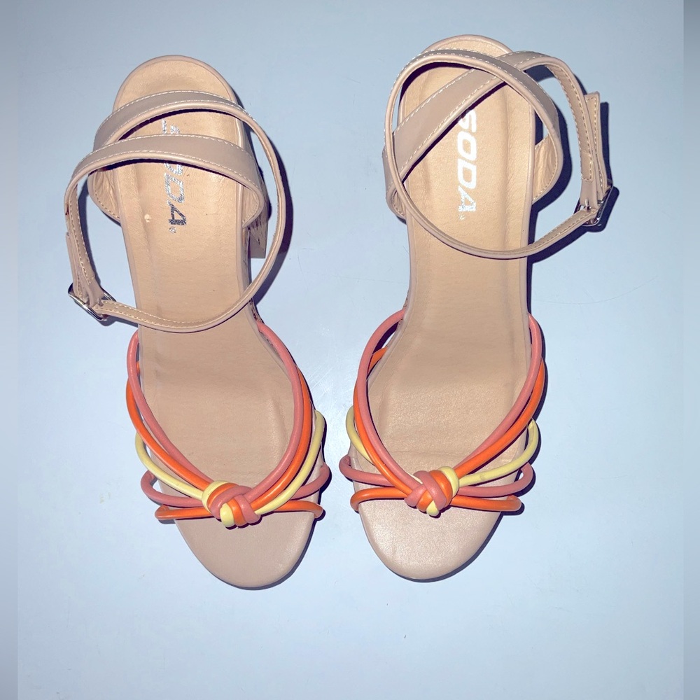 Soda Women's Multicolor Strappy Sandals